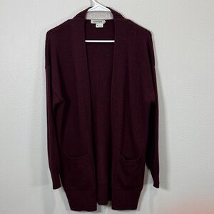 Orvis Women's Deep Burgundy cashmere Cardigan